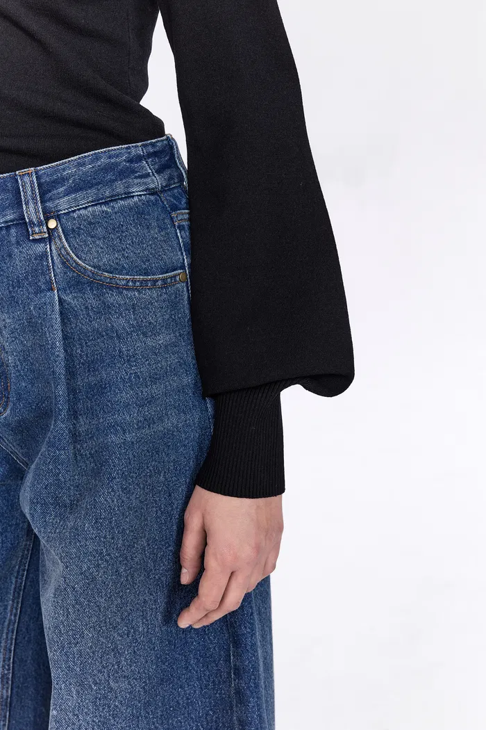 Orion Blouse in Wool Blend Knit - Image 7