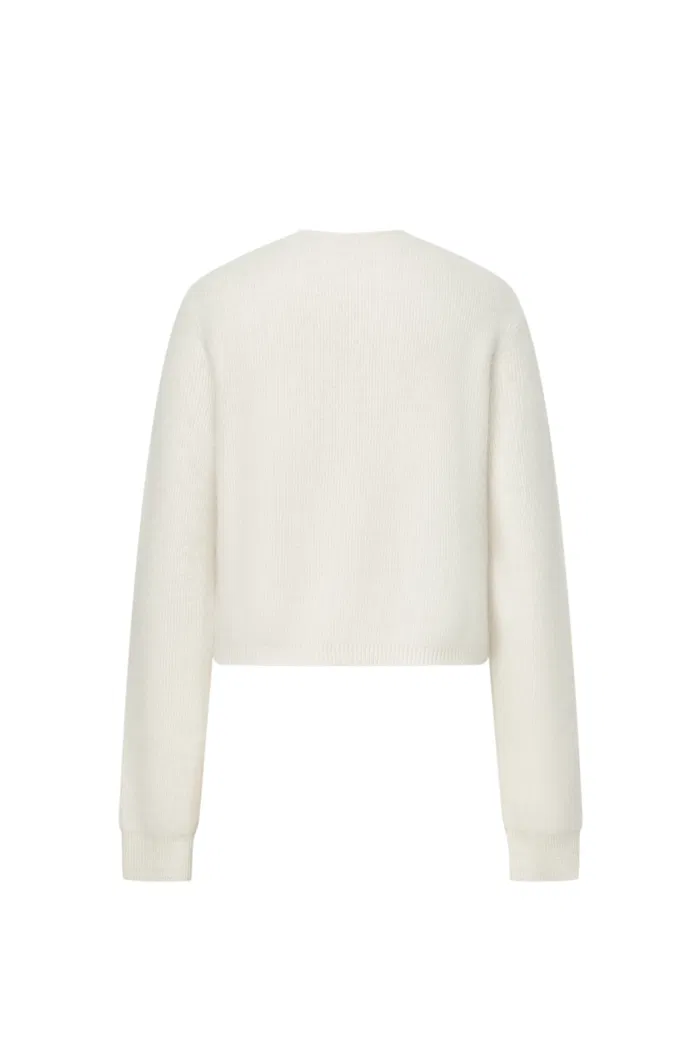 Otelie Hand Embroidered Extended Cardigan in Baby Alpaca-Merino Wool Knit - Image 12