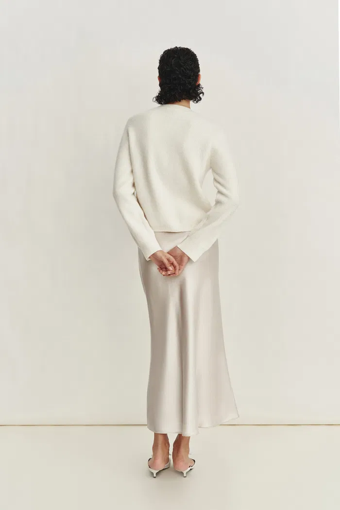 Otelie Hand Embroidered Extended Cardigan in Baby Alpaca-Merino Wool Knit - Image 4