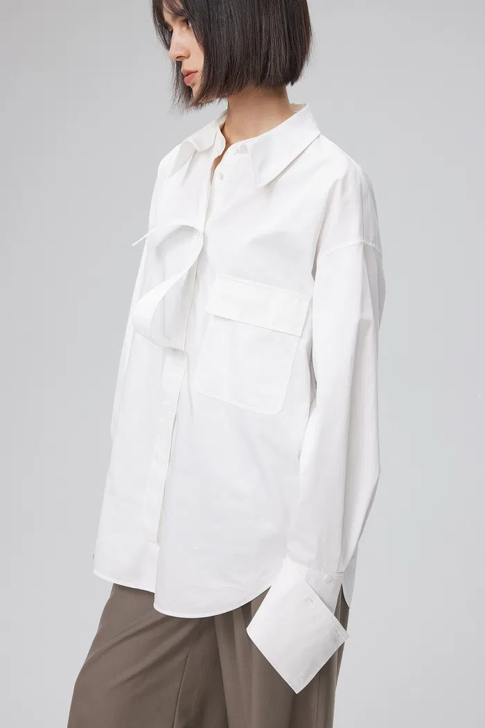 Parker Convertible Shirt in Cotton - Image 6