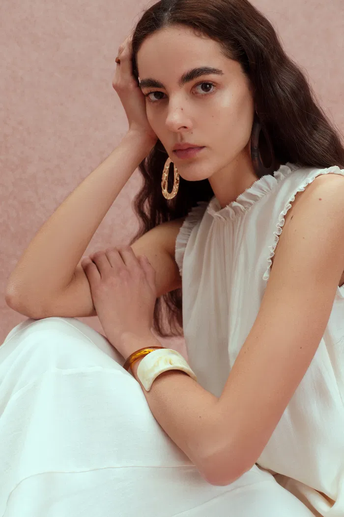 Paz Ruffle Maxi Dress in Acetate-Modal Blend - Image 6