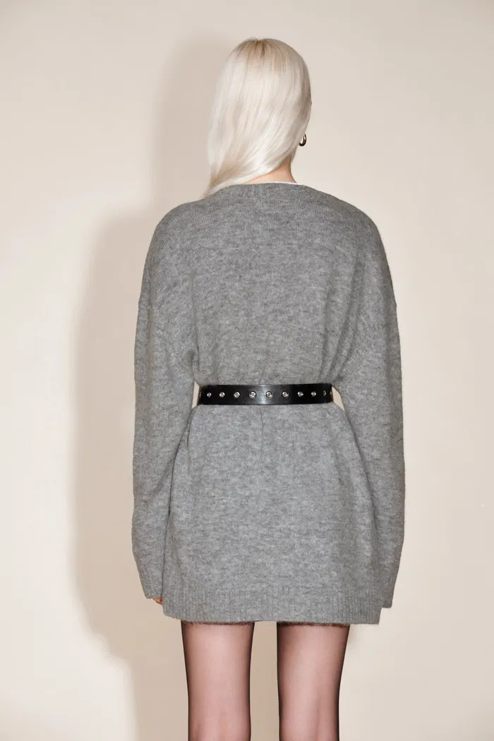 Pegge Detachable Belt Cardigan in Merino Alpaca Blend - Image 5