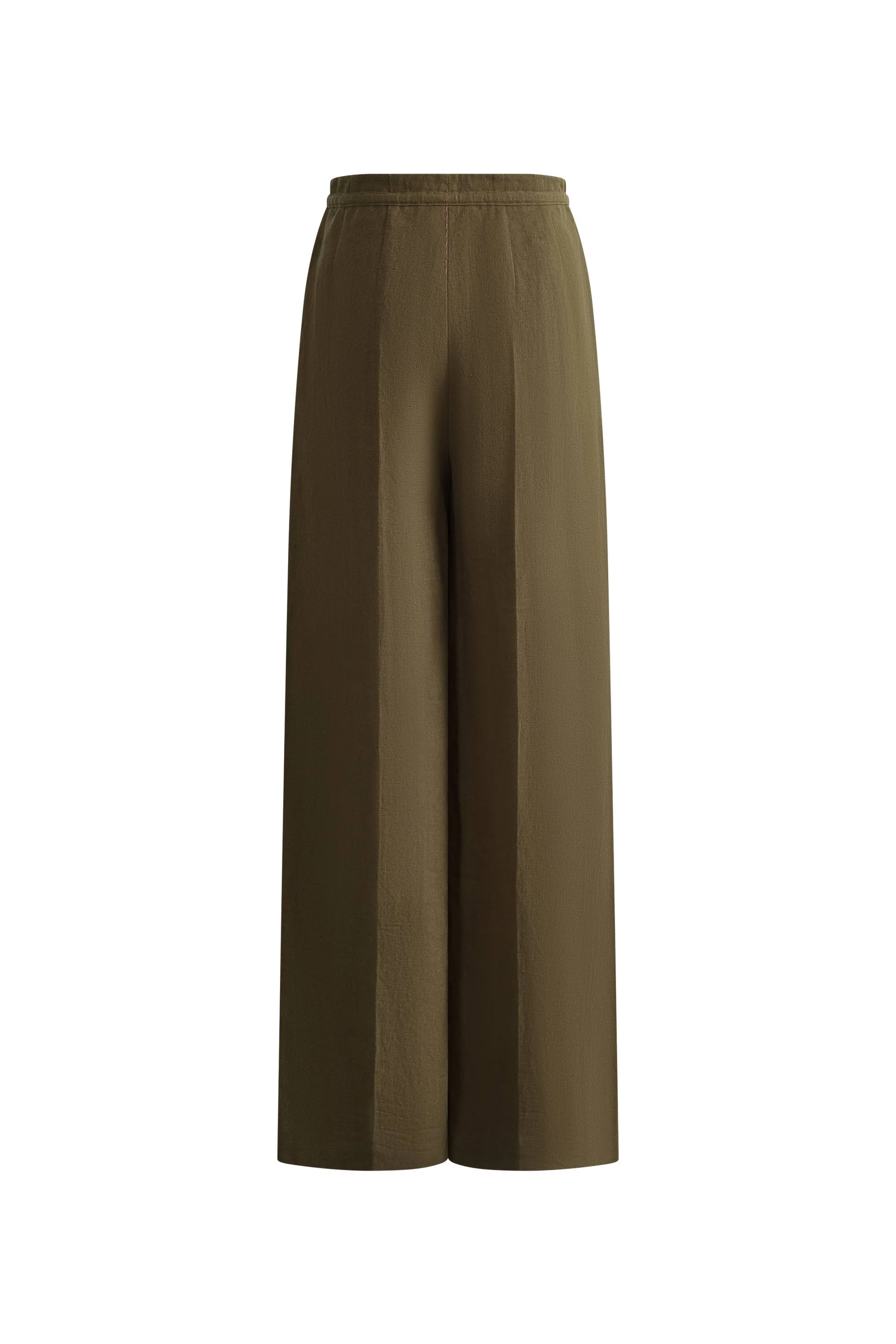 Perla Beaded Drawstring Wide Leg Pants in Hemp - Image 7