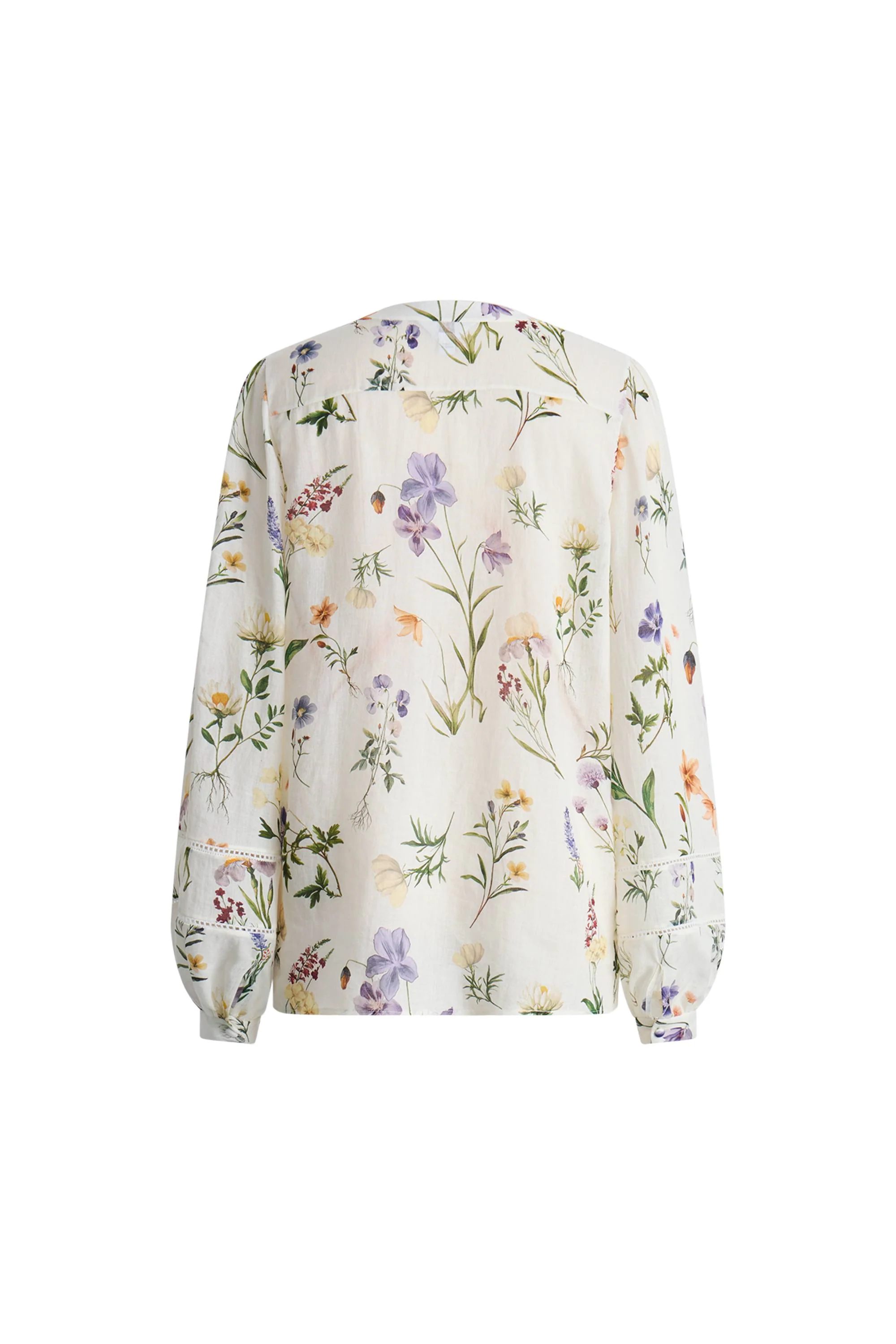 Perla Hand Painted Flora Blouse in Tencel-Ramie - Image 12