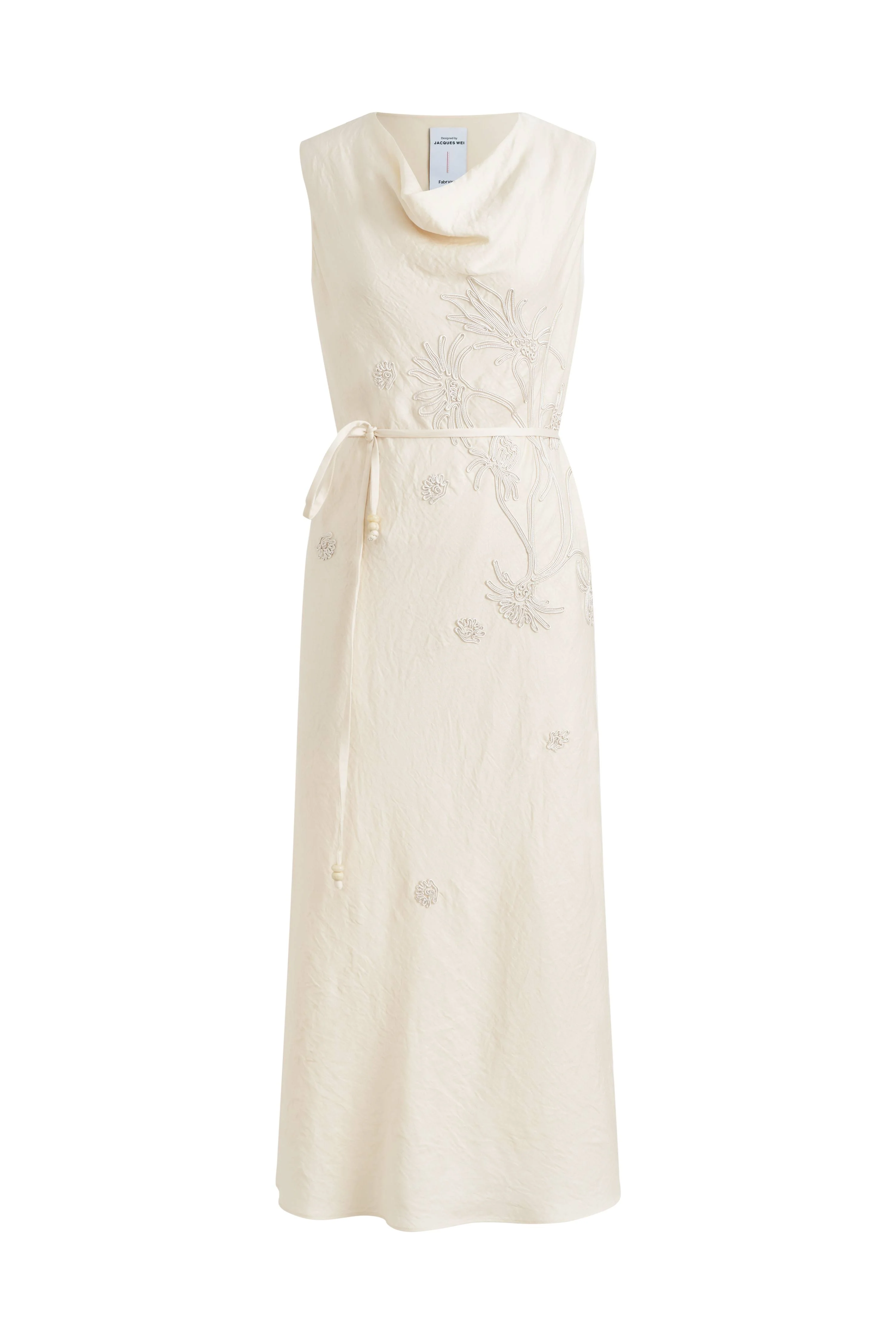Phoebe Sleeveless Cowl Neck Dress in Crinkle Acetate - Image 8