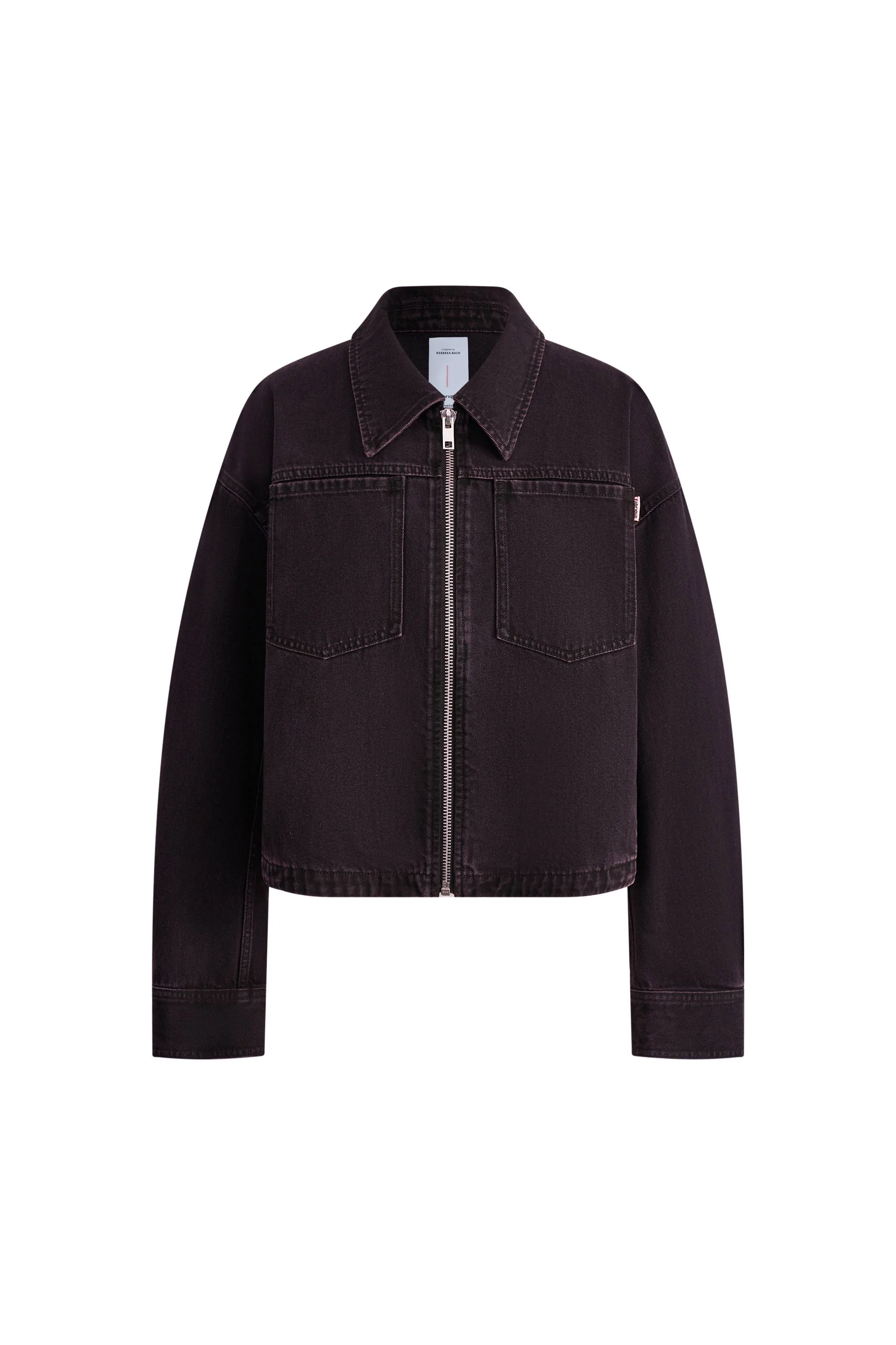 Pike Boxy Cut Jacket in Cotton Denim - Image 9