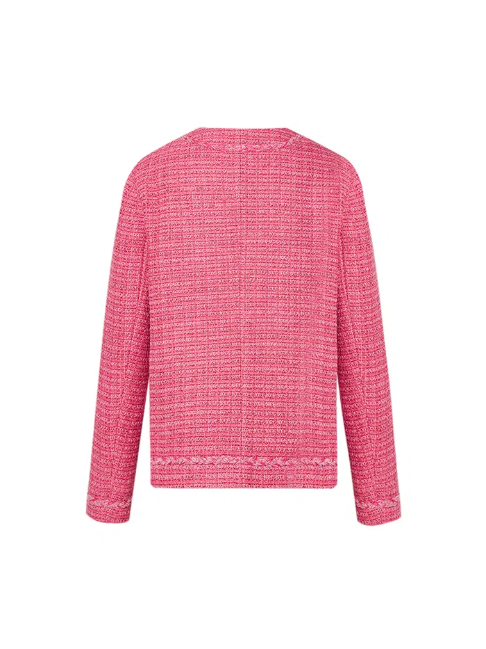 Pissaro Barbie Pink Jacket in Tweed - Image 10