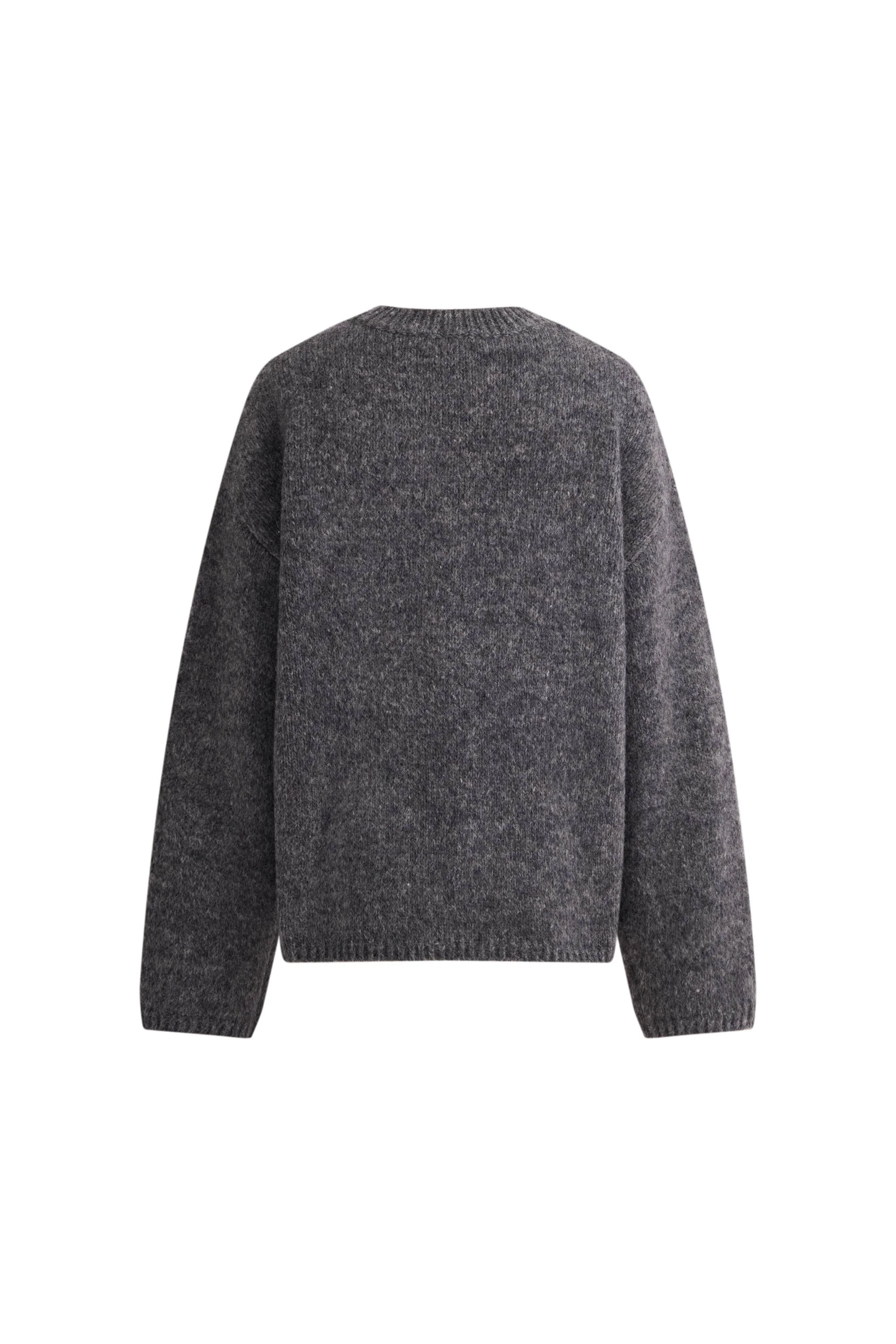 Quella Red Pony Drop Shoulder Sweater in Alpaca Wool Knit - Image 7
