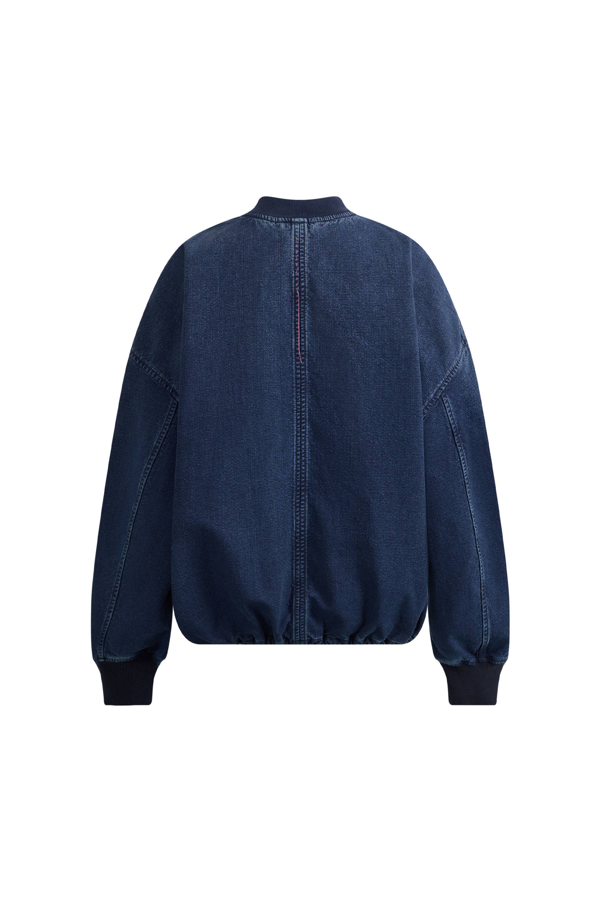 Quinn Denim Bomber Jacket in Lightweight Plain-Weave Denim - Image 10