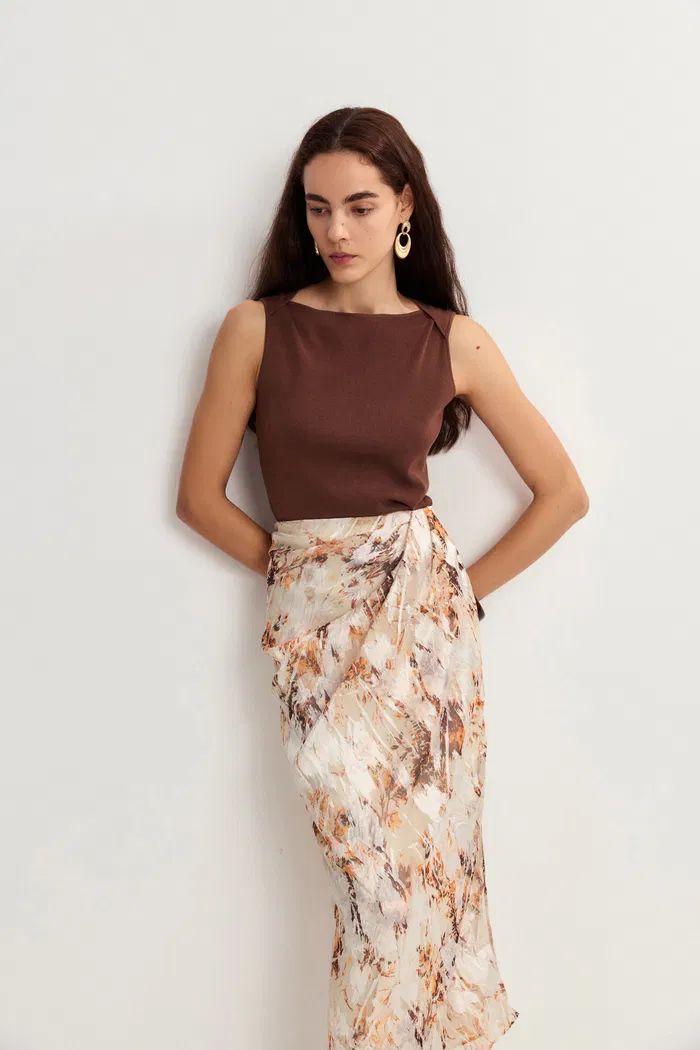 Quinn Vest Top in Summer Acetate Knit - Image 3
