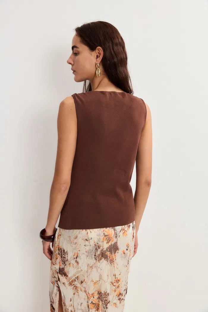 Quinn Vest Top in Summer Acetate Knit - Image 6