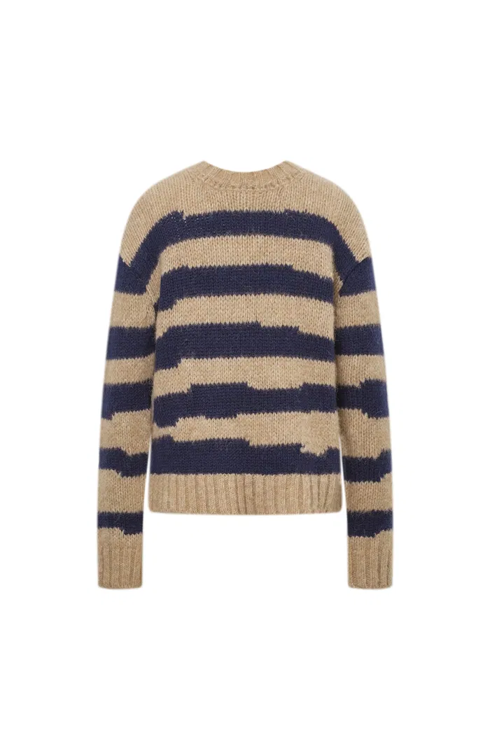 Ray Striped Sweater in Alpaca-Wool Blend Knit - Image 11