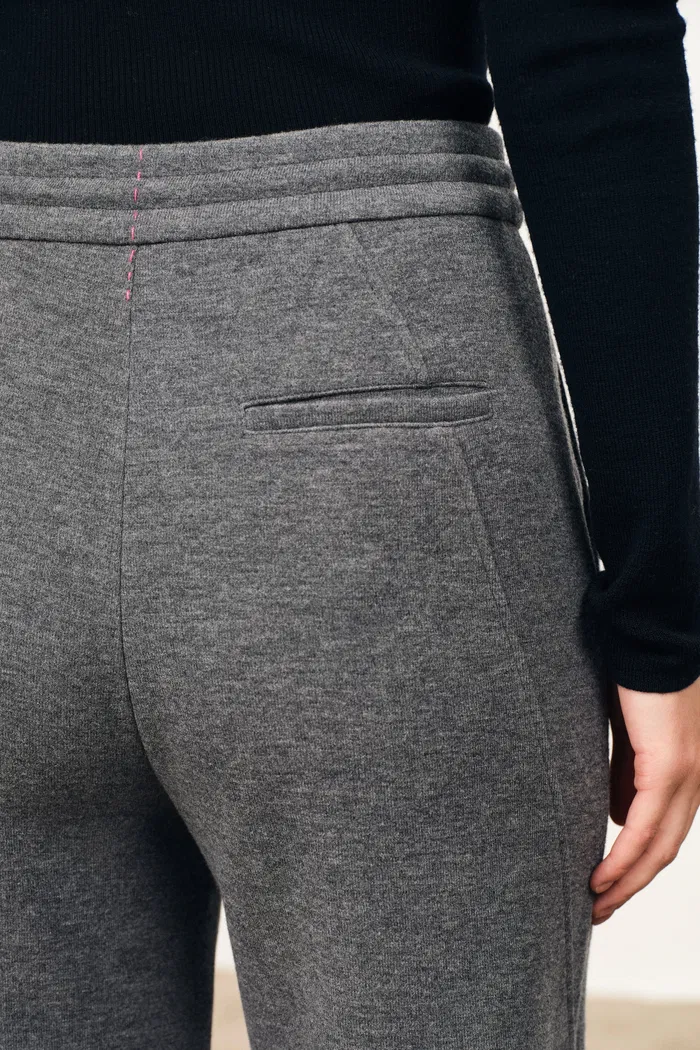 Reese Baggy Wide Leg Casual Pants in Merino Wool - Image 8
