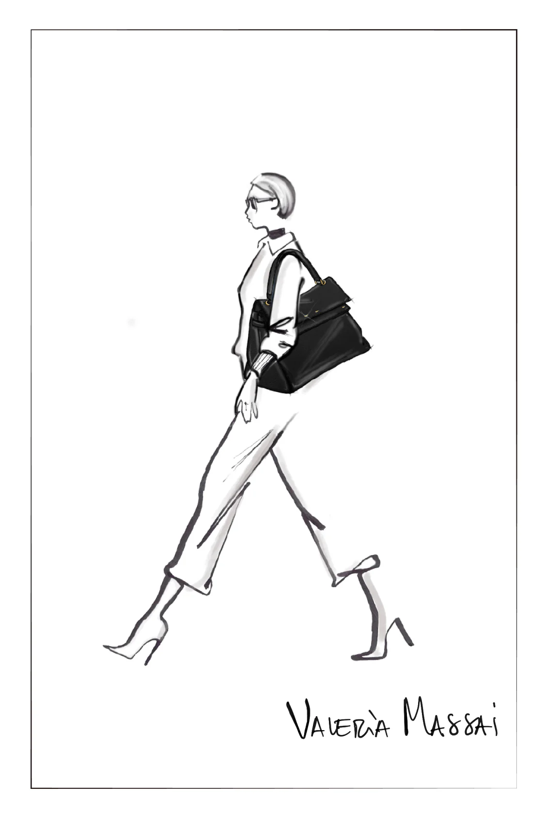 Rialto Double Flap Handbag in Pebble-Grain Top-Grain Cowhide Leather - Image 10