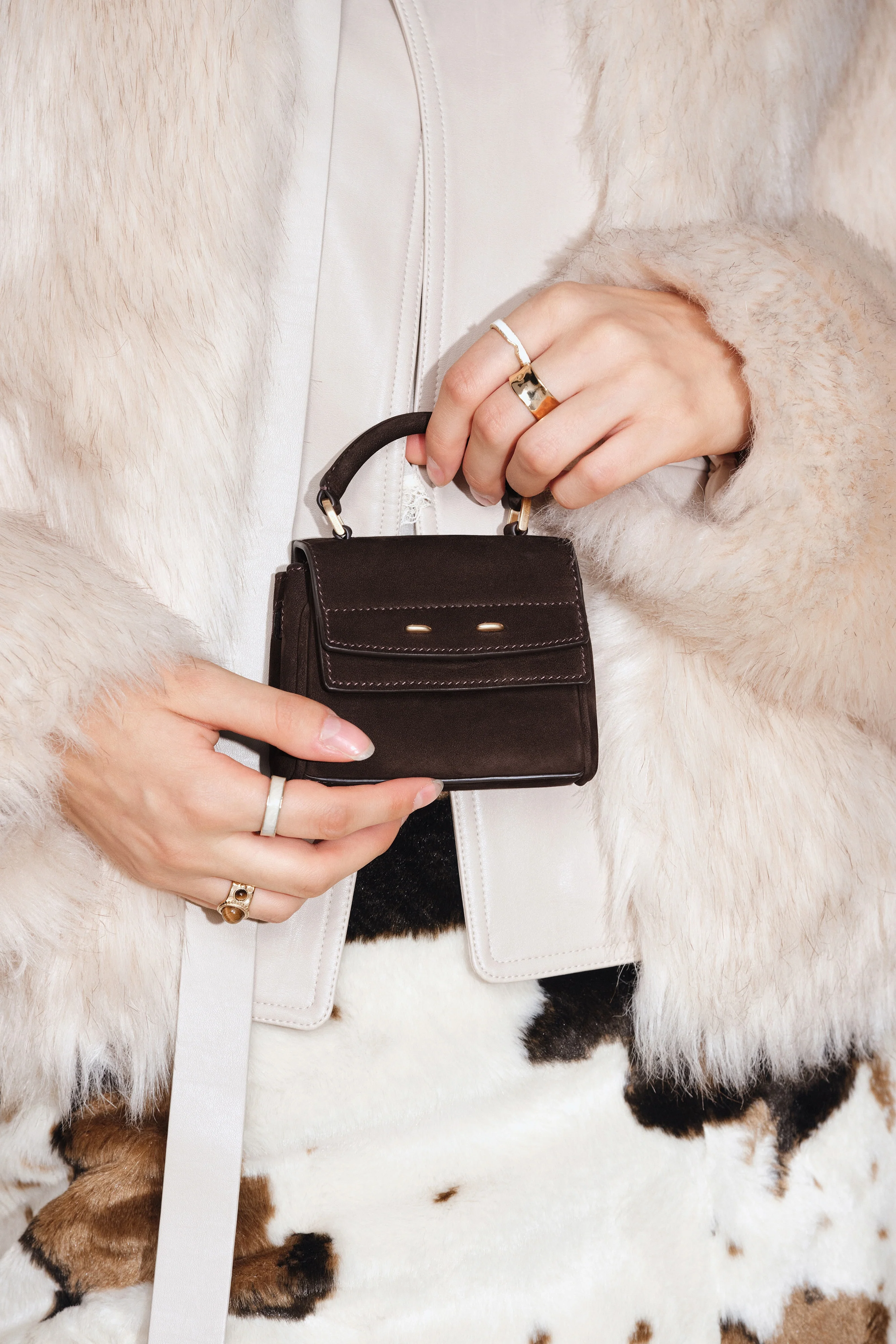 Rialto Mini Charm Bag in Top-grain Matte Cowhide Leather - Image 3