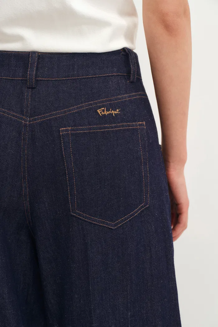 Riley Balloon Leg Jeans in Cotton Linen Denim - Image 7