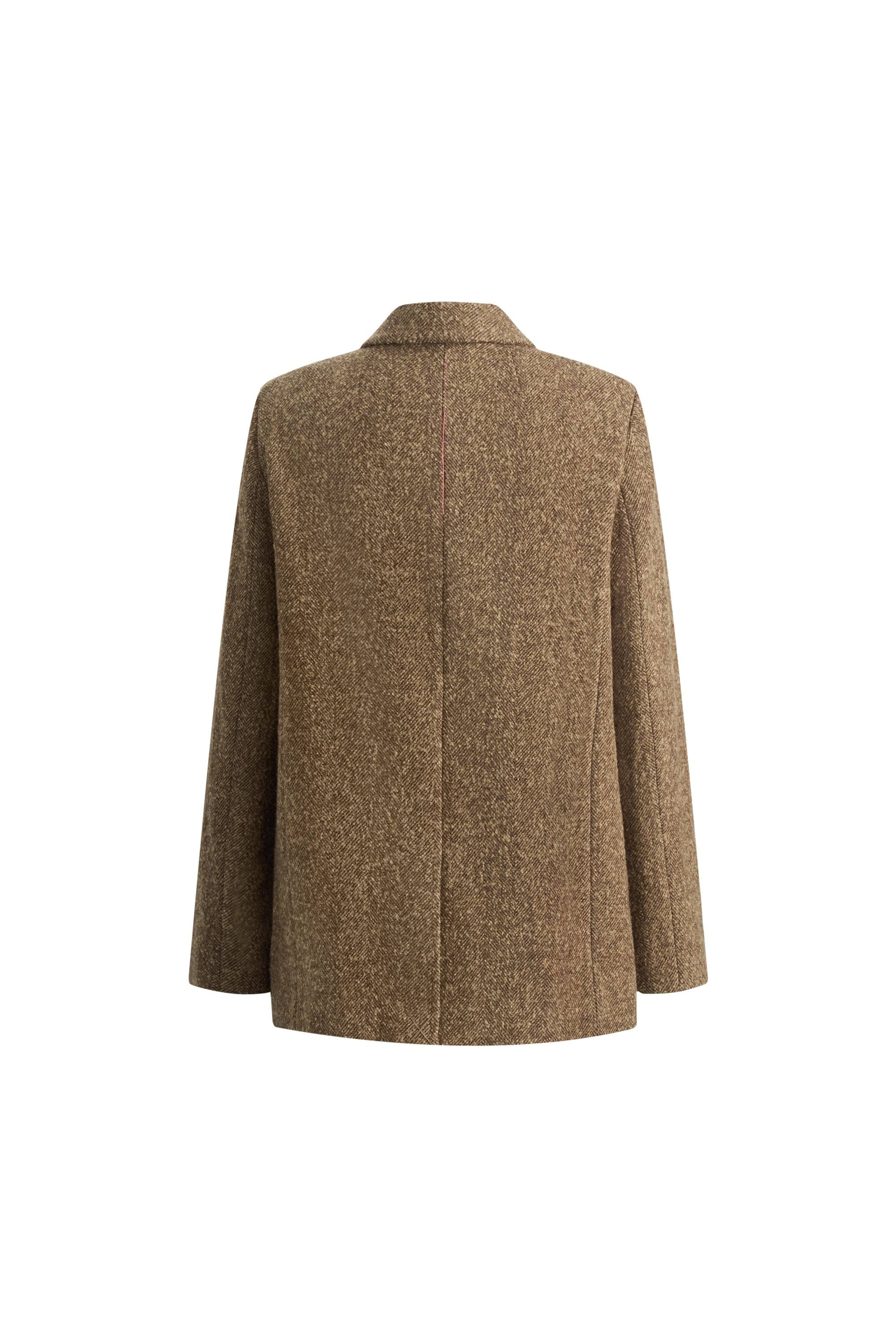 Rottana One-Hand Long Wool Blazer in Merino Wool - Image 9