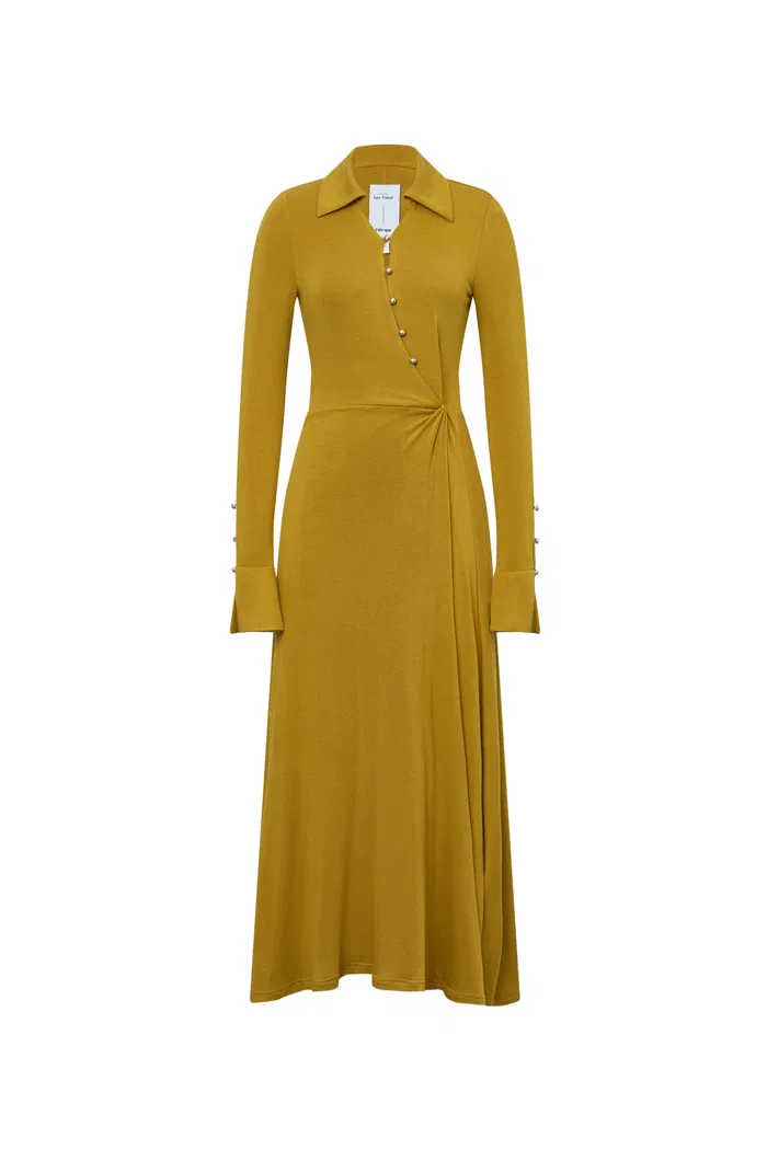 Ruby Knotted Dress in Wool-Thermolite Blend - Image 10