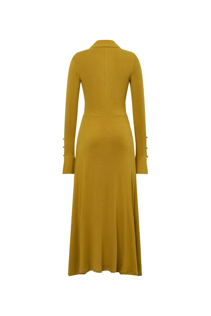 Ruby Knotted Dress in Wool-Thermolite Blend - Image 11