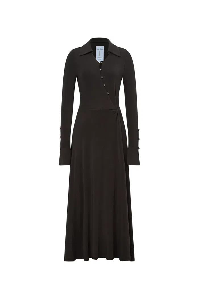 Ruby Knotted Dress in Wool-Thermolite - Image 10