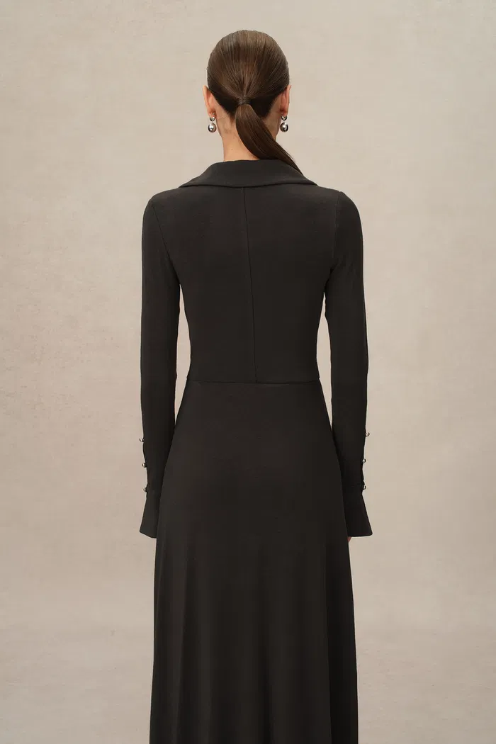 Ruby Knotted Dress in Wool-Thermolite - Image 7
