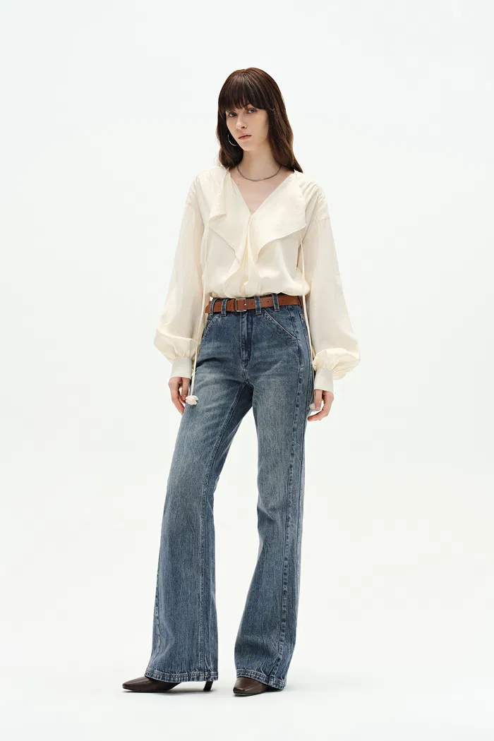 Sabrina Washed Jeans in Cotton Denim - Image 2