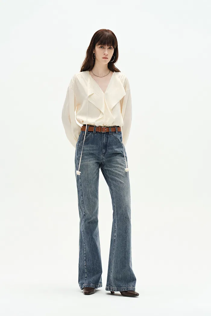 Sabrina Washed Jeans in Cotton Denim - Image 3