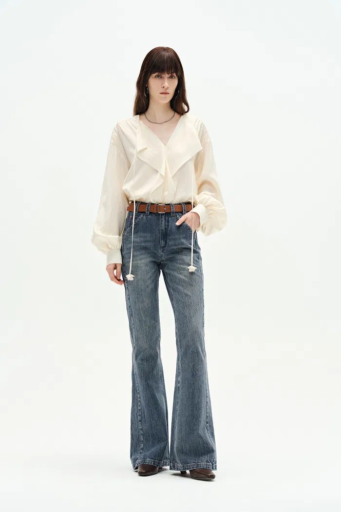 Sabrina Washed Jeans in Cotton Denim - Image 4