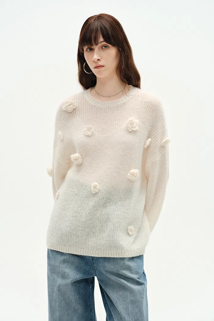 Sally Knit Sweater in Angora Mohair - Image 2
