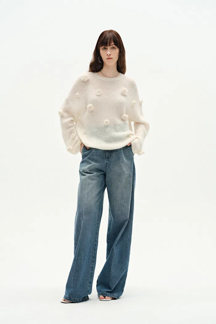Sally Knit Sweater in Angora Mohair - Image 3