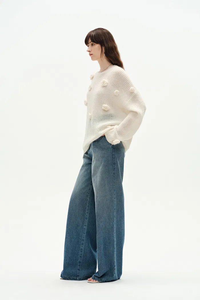 Sally Knit Sweater in Angora Mohair - Image 4