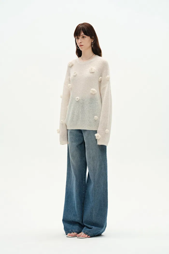 Sally Knit Sweater in Angora Mohair - Image 5