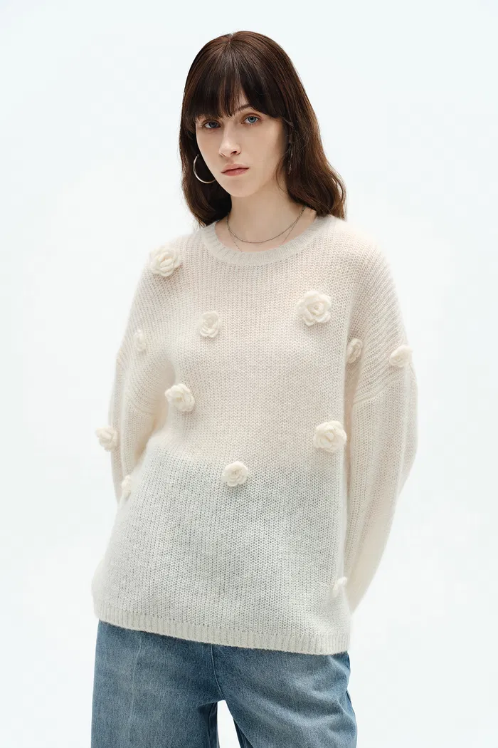 Sally Knit Sweater in Angora Mohair - Image 7