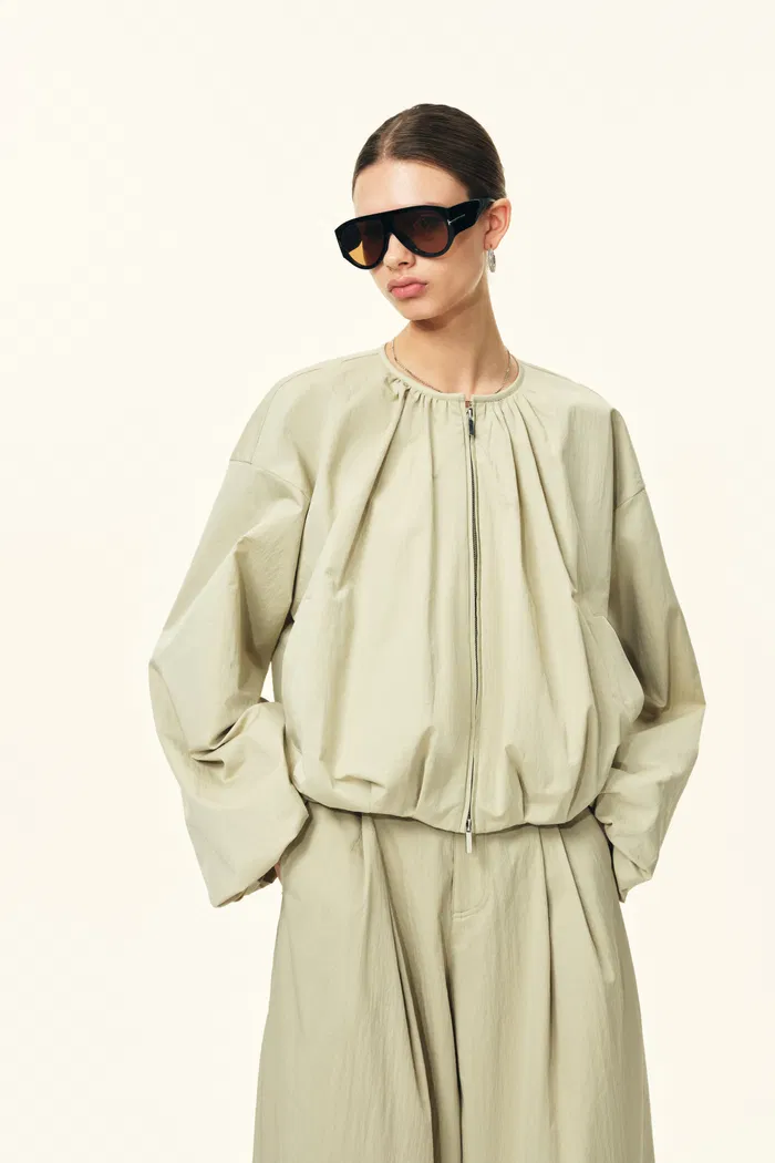 Sana Parachute Bomber Jacket and Pants Matching Set in Cotton - Image 2