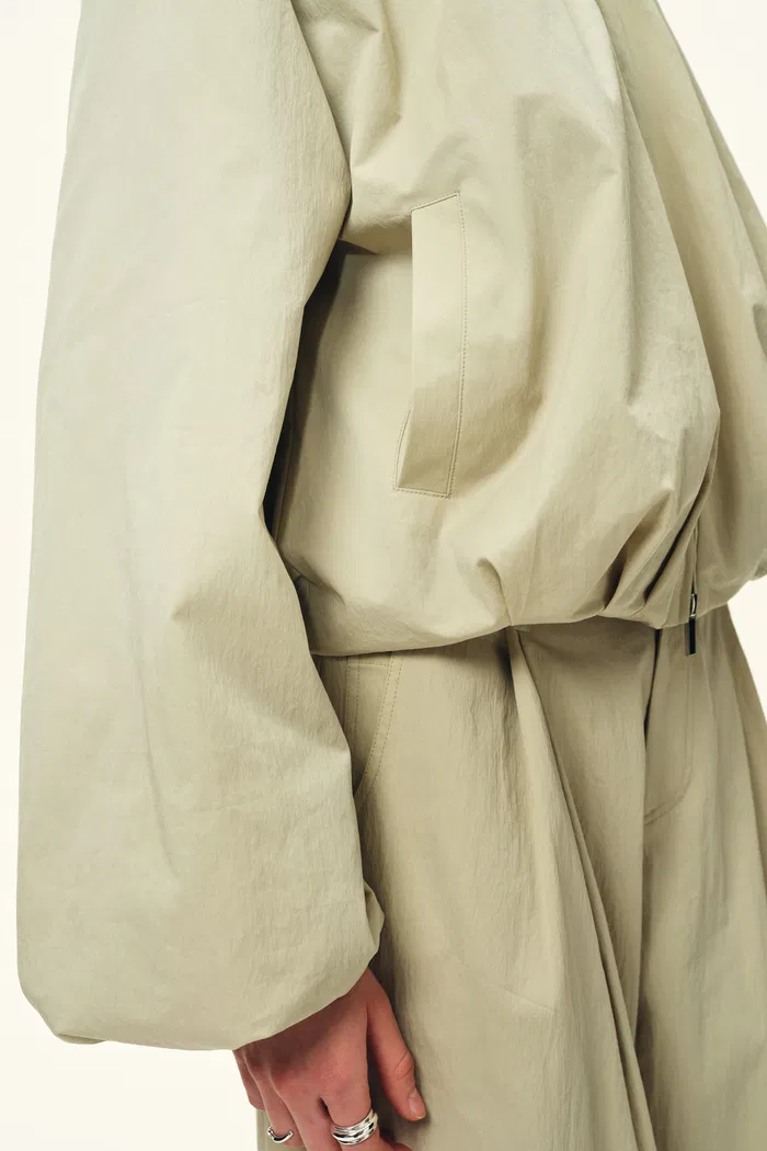 Sana Parachute Bomber Jacket in Cotton Nylon Blend - Image 5
