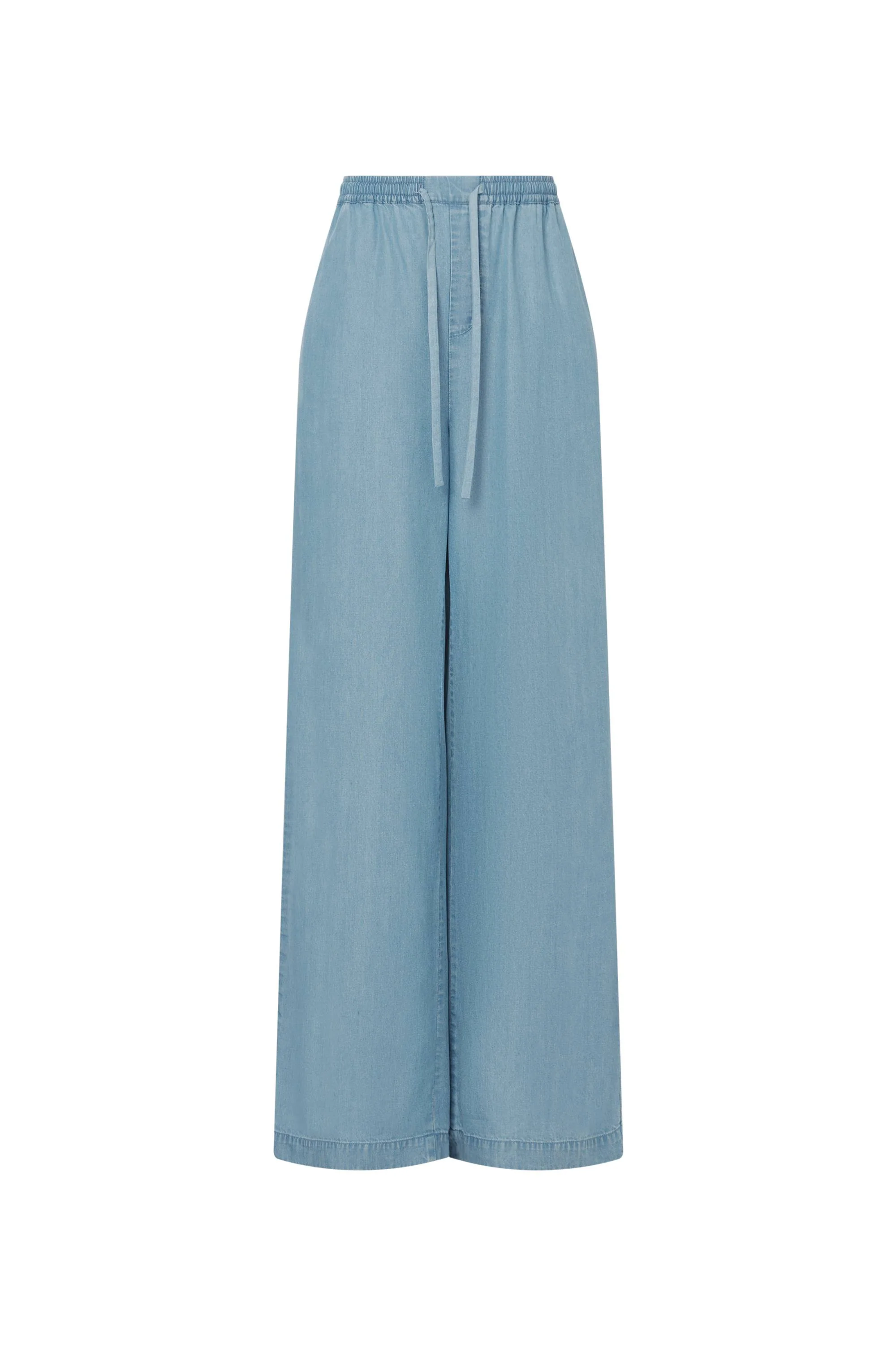 Seren Elastic Waist Wide-Leg Jeans in Lyocell Denim - Image 10