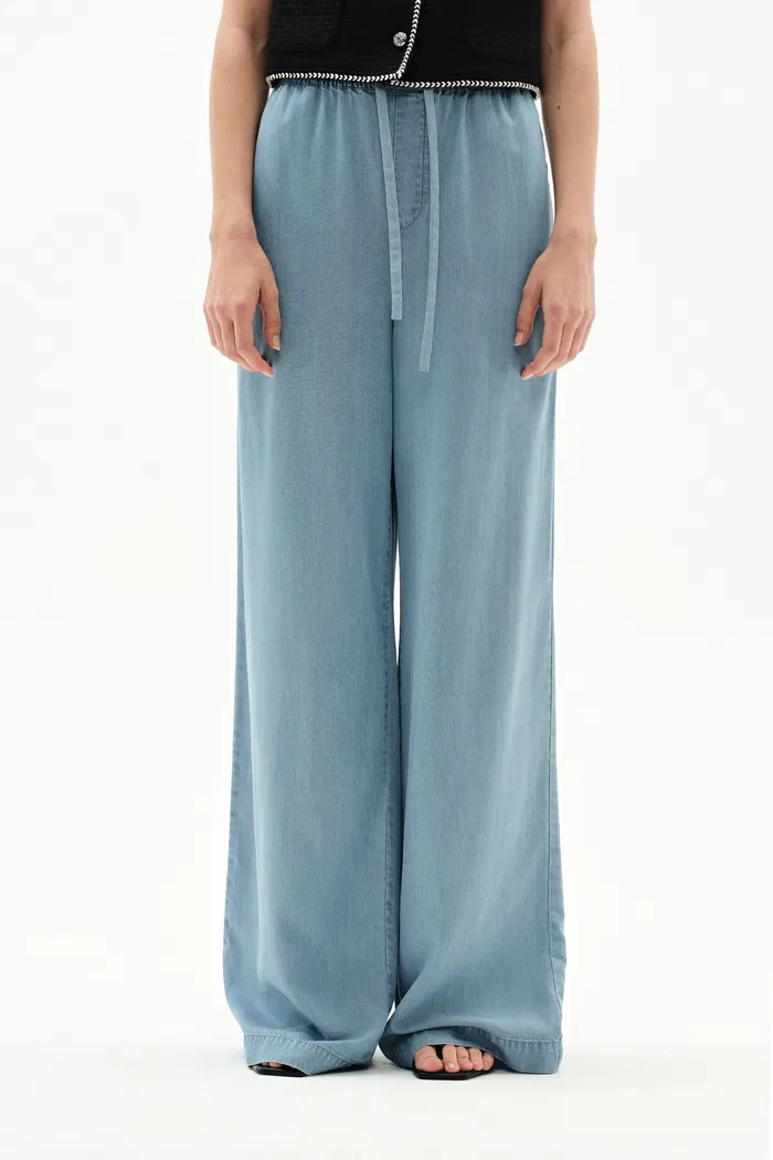 Seren Elastic Waist Wide-Leg Jeans in Lyocell Denim - Image 8
