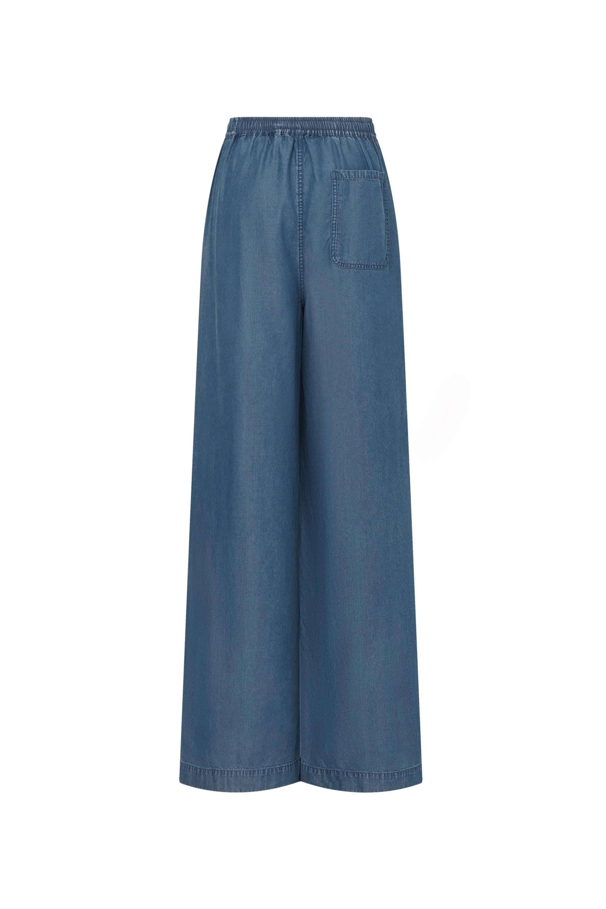 Seren Elastic Waist Wide Leg Jeans in Lyocell Denim - Image 11