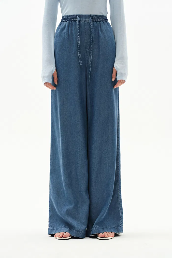 Seren Elastic Waist Wide Leg Jeans in Lyocell Denim - Image 5