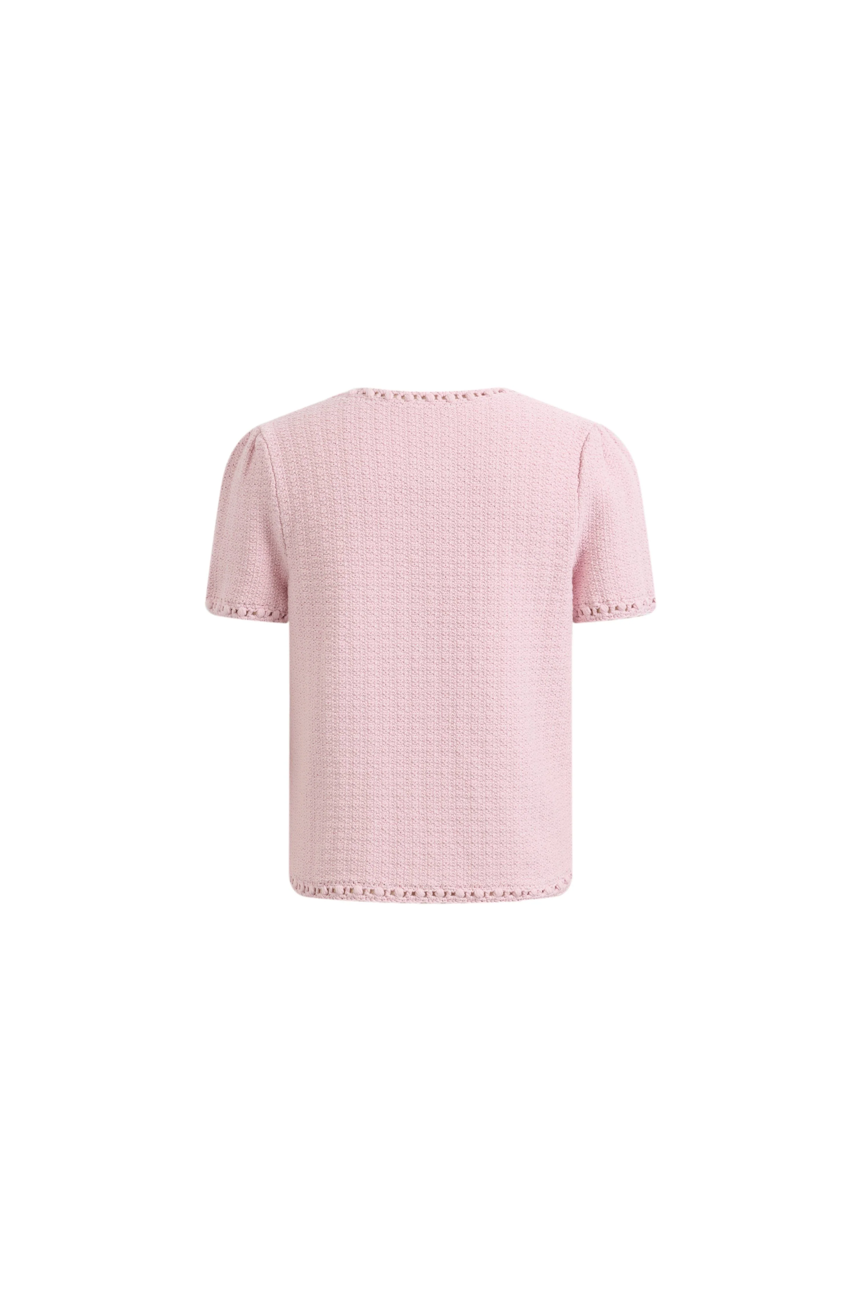 Shay Short Sleeve Cardigan in Mulberry Silk - Image 7