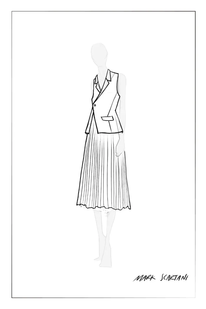 Sherry Sleeveless Pleated Dress - Image 10