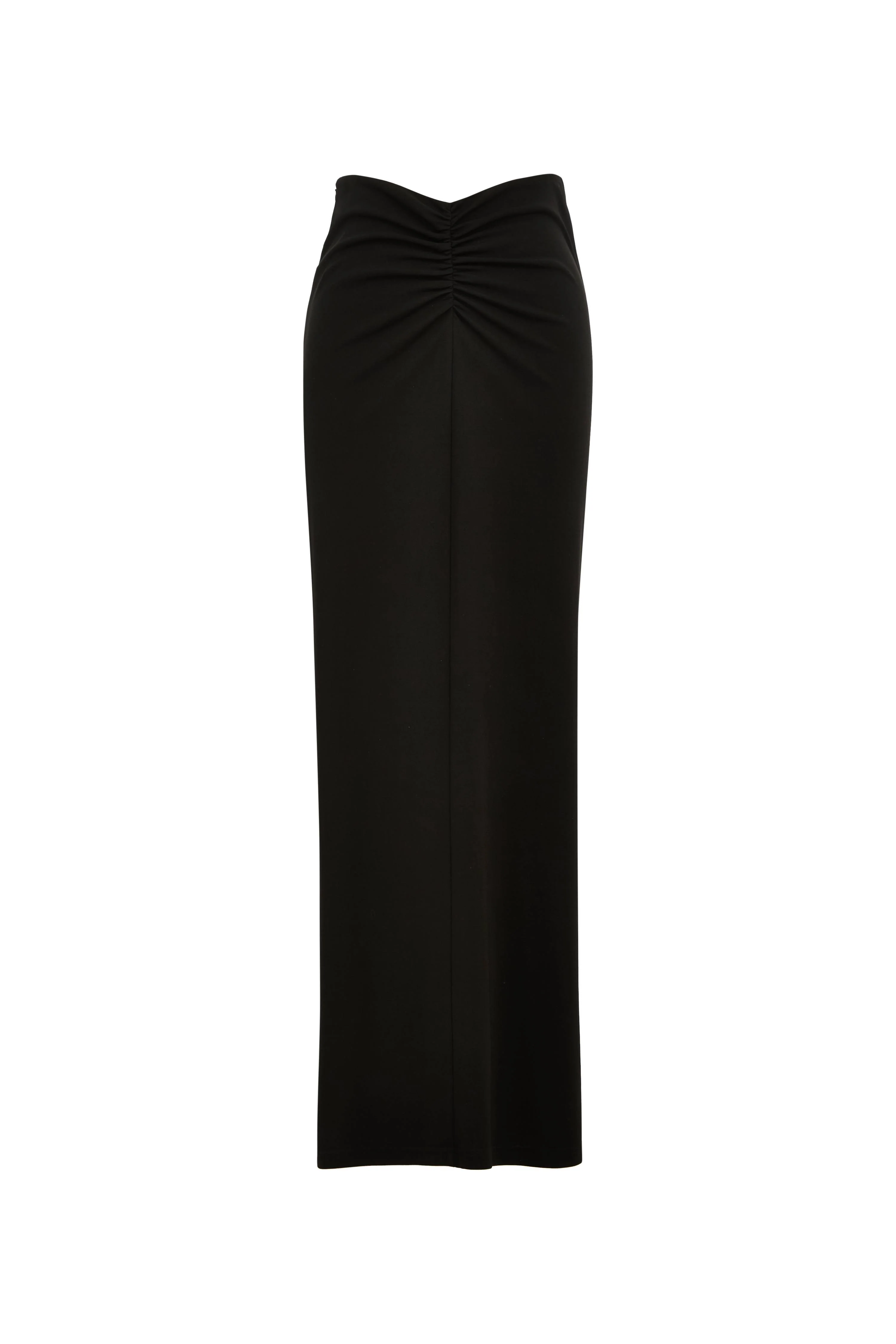 Siren Ruched Slit Midi Skirt in Four Way Stretch Fabric - Image 10