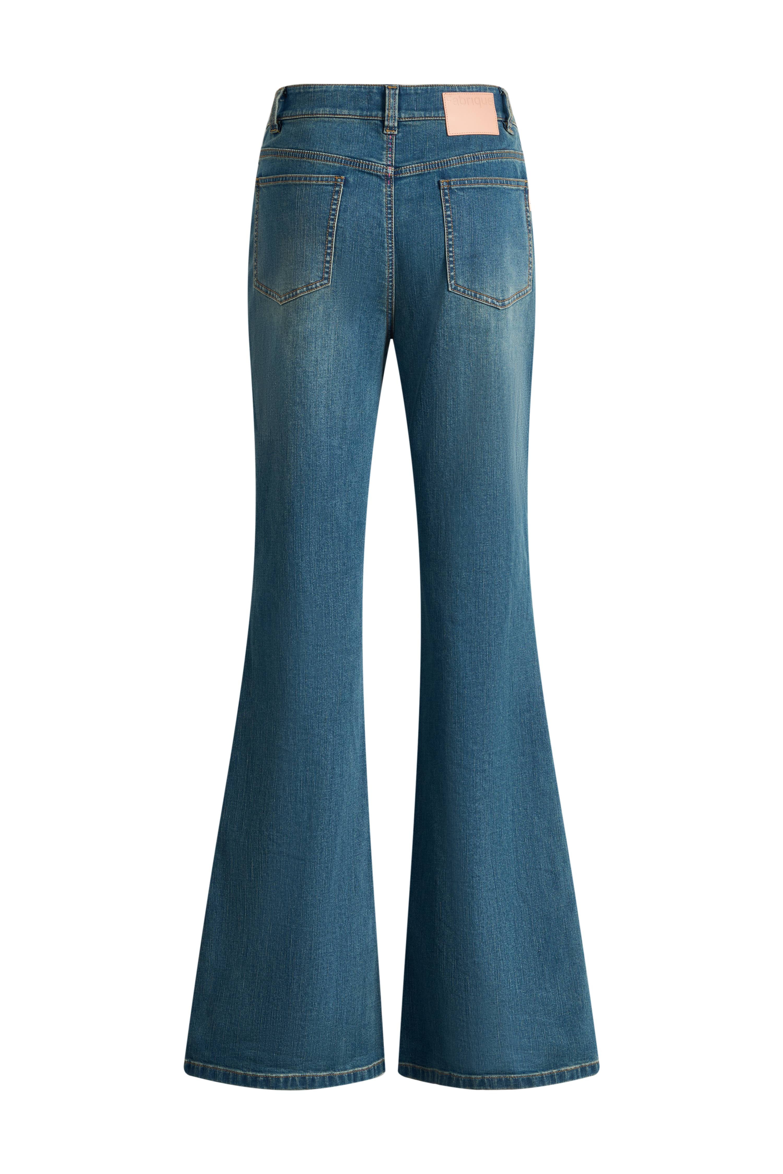 Sita French Style Denim Flare Jeans in Elastic Denim - Image 8
