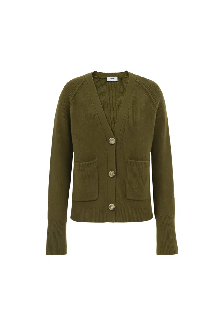 Sofia Double Pocket Cardigan in Merino-Cashmere Blend Knit - Image 9