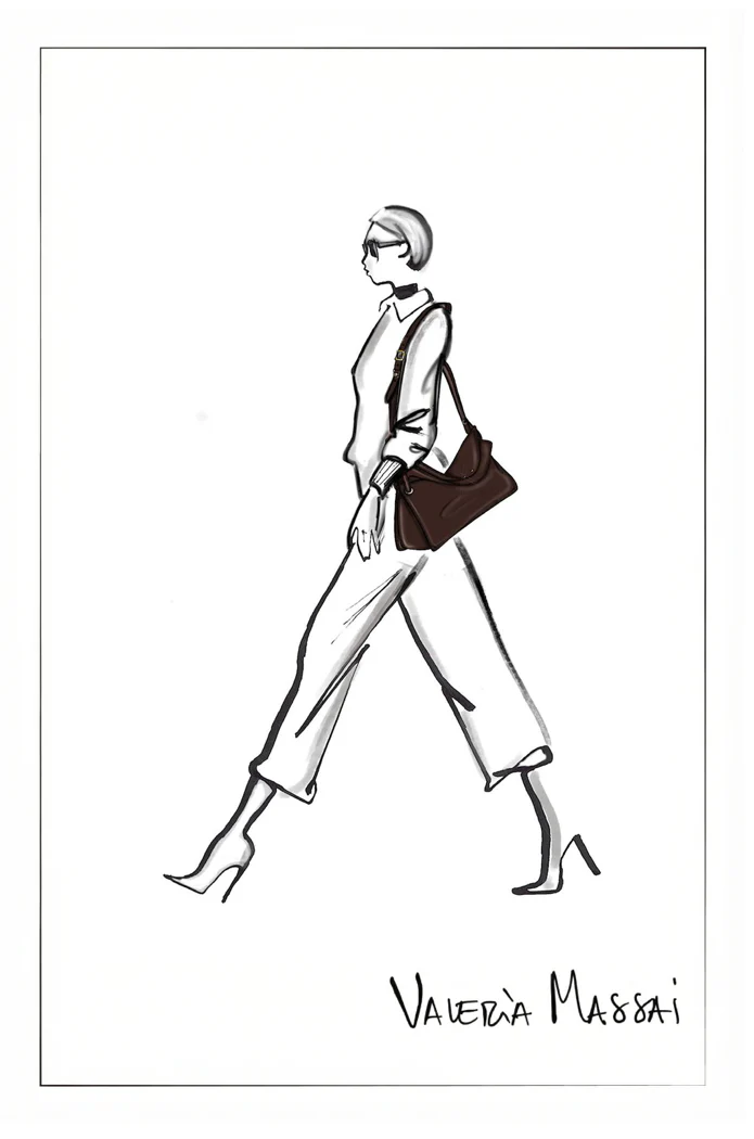 Soft Rialto Double Flap Bag in Oil-Waxed Cowhide Leather - Image 10