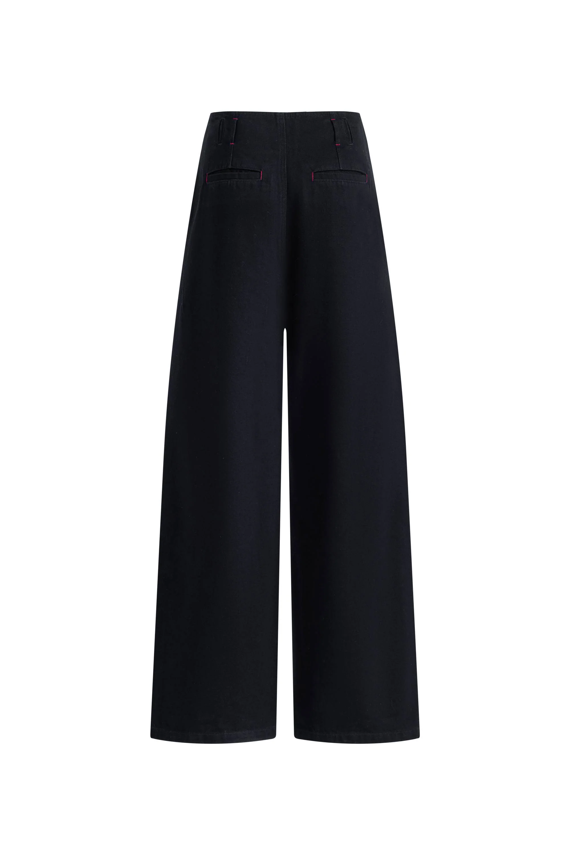 Soft Sculpture Contrast Stitch Barrel Leg Jeans in Cotton Denim - Image 7