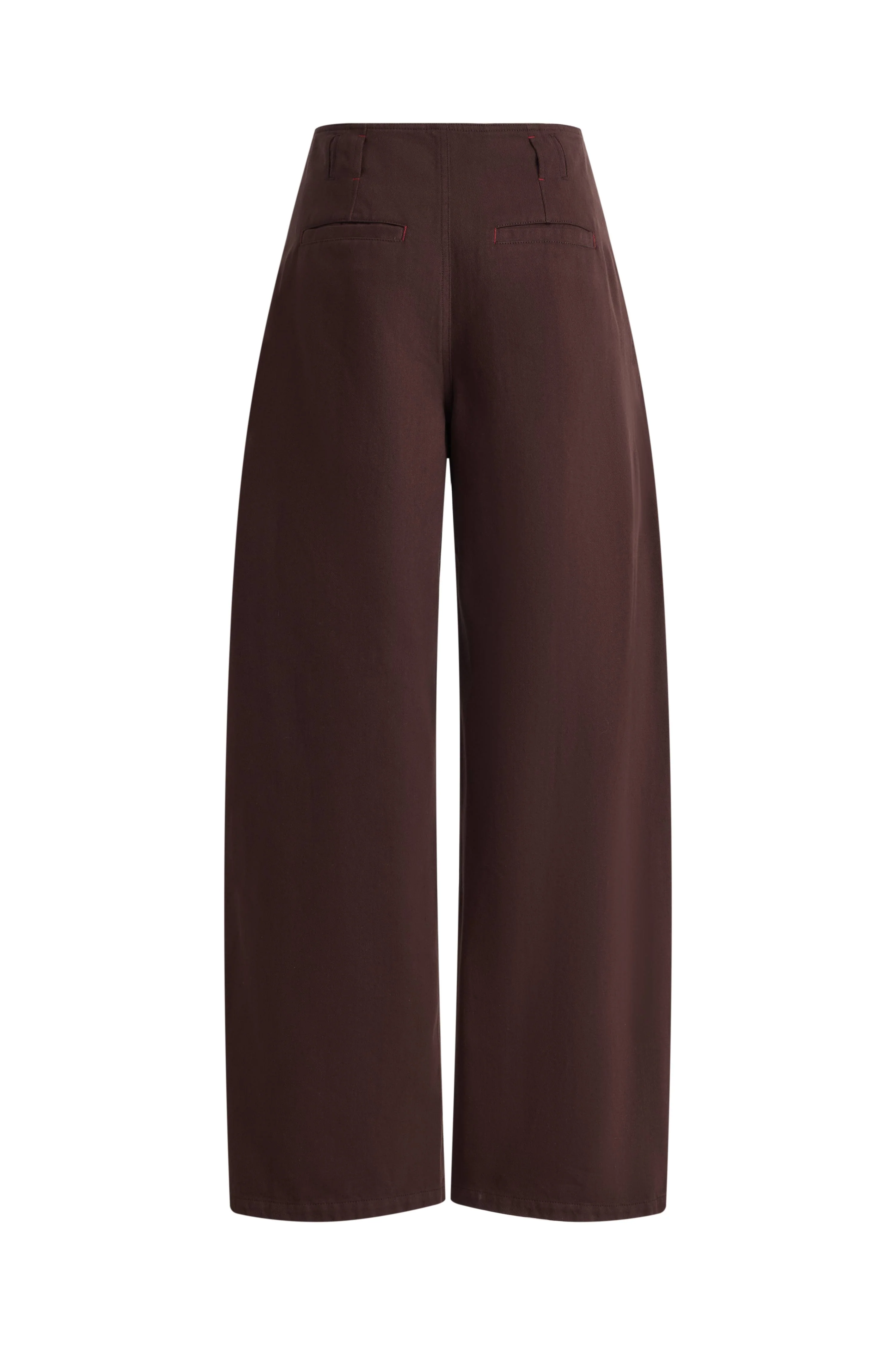 Soft Sculpture Contrast Stitch Curved Seam Jeans in Cotton Denim - Image 9