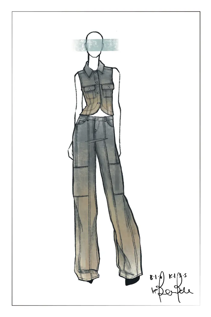 Spice Gradient Mud Dyed Straight Leg Jeans in Stretch Cotton Denim - Image 8