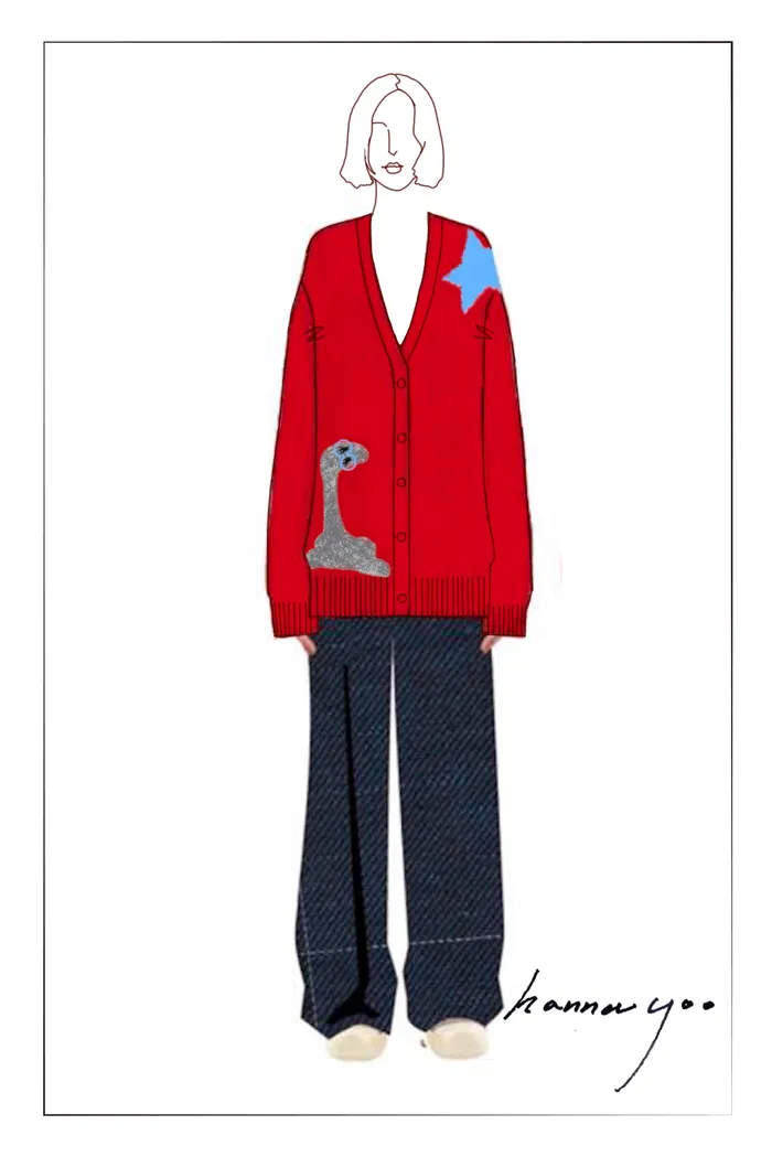 Star Lover Zodiac Cardigan in Chunky Merino Wool Knit - Image 12
