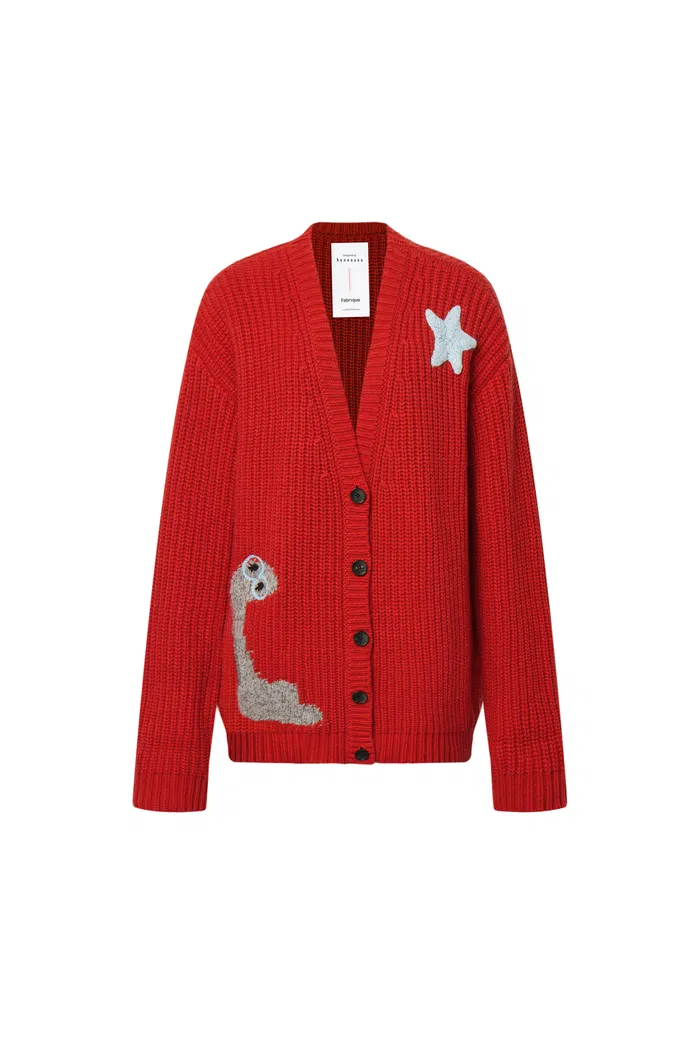 Star Lover Zodiac Cardigan in Chunky Merino Wool Knit - Image 13